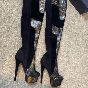 London Trash Thigh Boots
